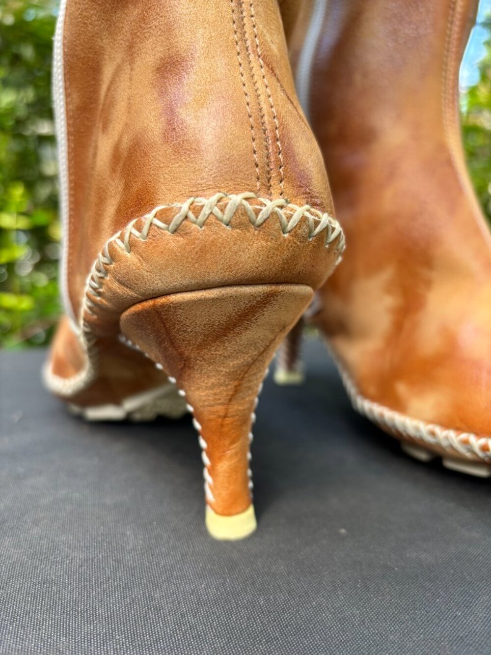 RARE Paloma Barcelo Tan Mid-Calf Leather Boots. NEVER WORN Size 7 - Picture 9 of 11